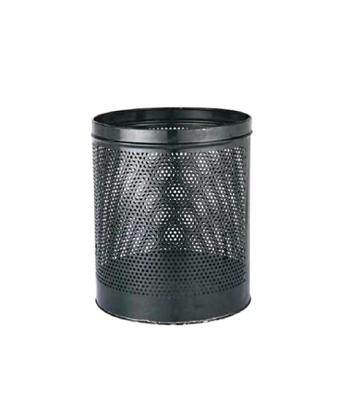 Omnisoft PLX 3700-1 Metal Masa Altı Delikli Çöp Kovası Siyah ürün görseli 1