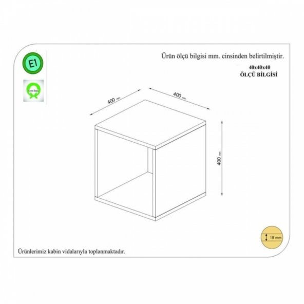 ÜNÜVAR KONSEPT Box Komodin Siyah - Resim 2