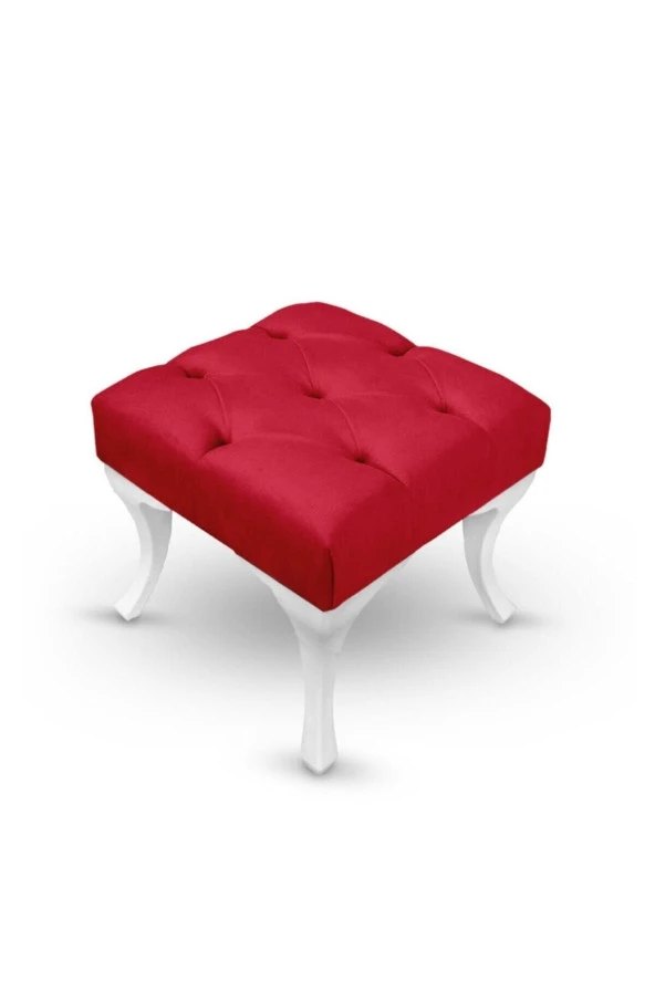 ÜNÜVAR KONSEPT Kapitoneli Kapıönü Ayak Ucu Bench Puf 40 Cm Kırmızı ürün görseli 1
