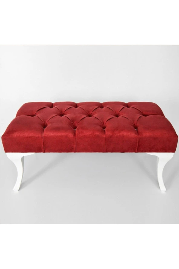 ÜNÜVAR KONSEPT  Puf Bench Bordo 90 Cm. 1. Sınıf Silinebilir Antibakteriyel Kumaş ürün görseli 1