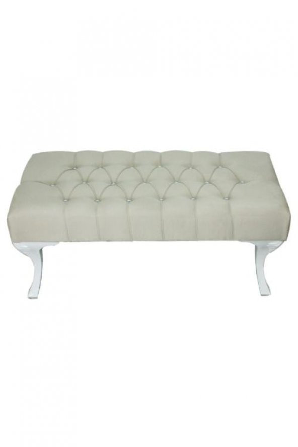 ÜNÜVAR KONSEPT Puf Ayak Ucu Kapitoneli Kapı Önü Antre Bench Puf Gri Boy 90 Cm-En 45 Cm-Yükseklik 42 Cm ürün görseli 1