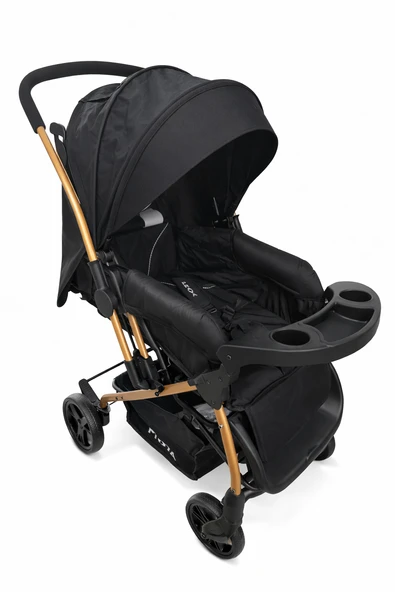 Prava Comfort Plus Çift Yönlü Bebek Arabası /Gold-Siyah ürün görseli 1