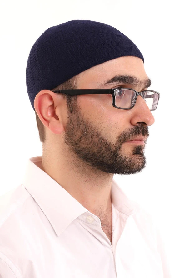 Kışlık Yün Takke - Lacivert ürün görseli 1