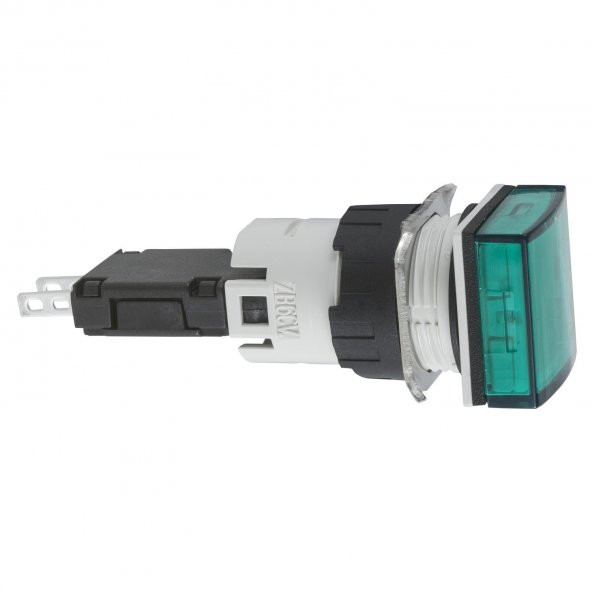 Schneider Electric XB6CV3BB, 12...24V entegre LEDli kare yeşil eksiksiz pilot ışığı Ø16 ürün görseli 1