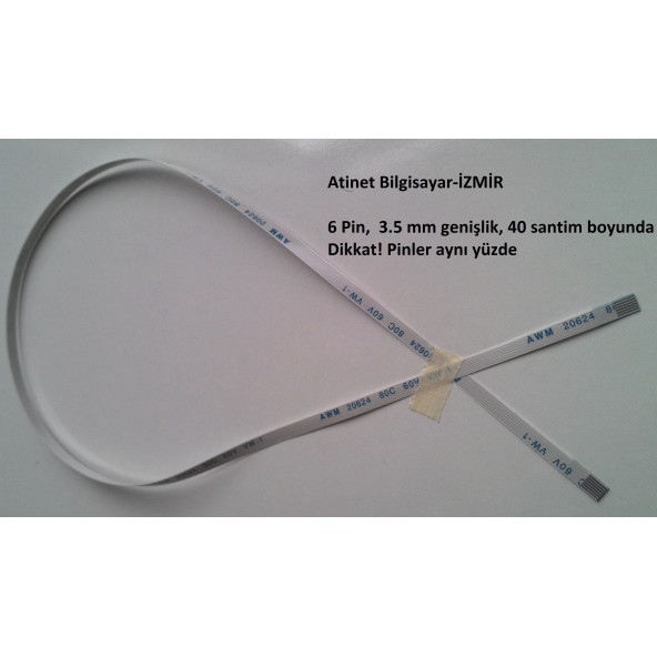 Awm 20624 80C 60V Vw-1 Flex Şerit Kablo 6 Pin 0.5 40Cm 6-0.5-40A ürün görseli 1