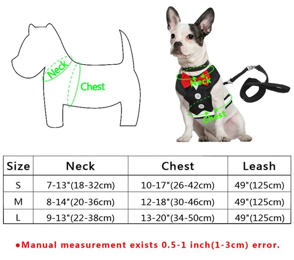 Papyonlu Köpek Göğüs Tasması Large - Resim 8