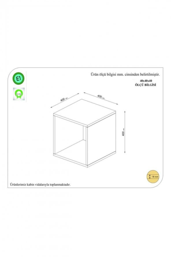 ÜNÜVAR KONSEPT  Box Komodin Beyaz - Resim 2