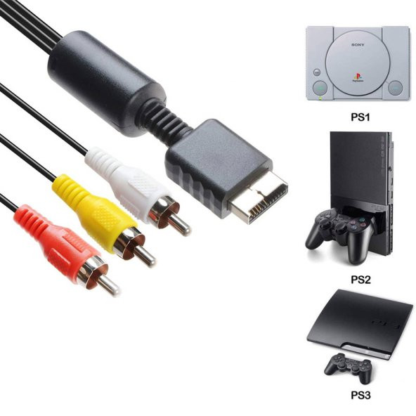 playstation 2-3 PS2-PS3 AV-Out Kablosu - Resim 4