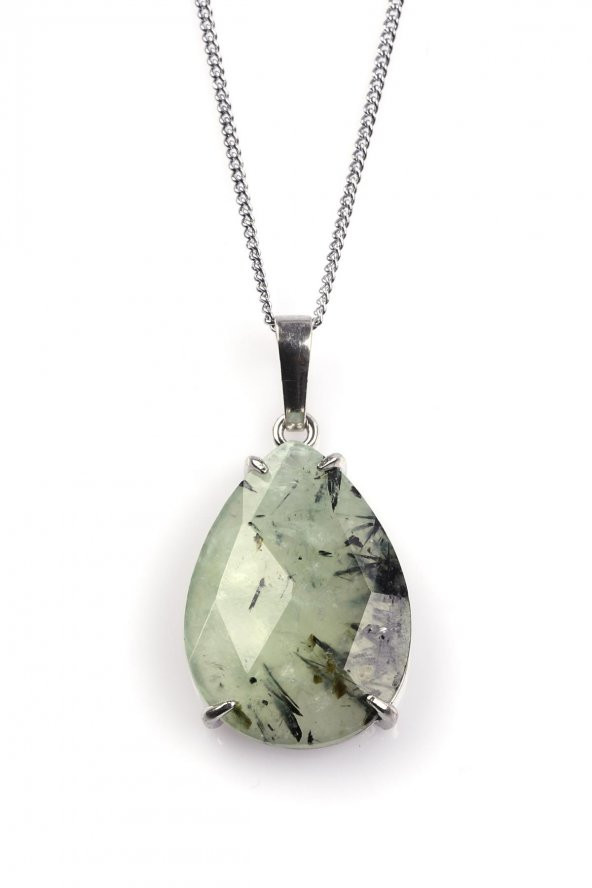 Prehnite Doğal Taş Kolye - Resim 2