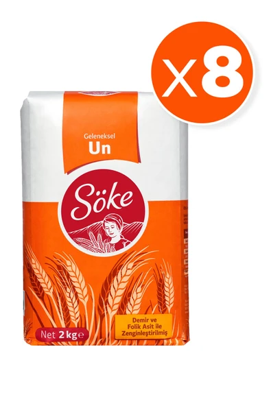 Söke Geleneksel 2 kg 8li Paket Un ürün görseli 1