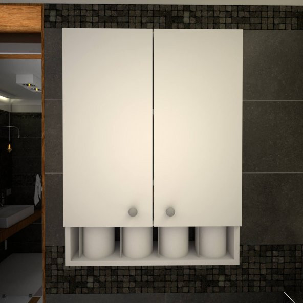 Emkawood Cabi Çok Amaçlı Raflı Banyo Dolabı ürün görseli 1