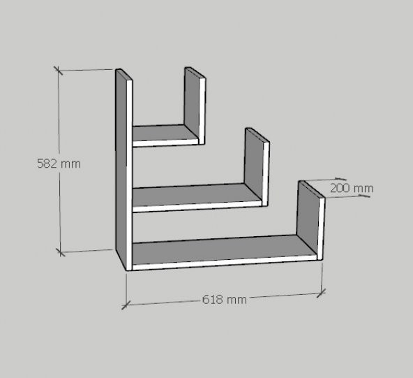 Emkawood Core Duvar Rafı - Resim 3