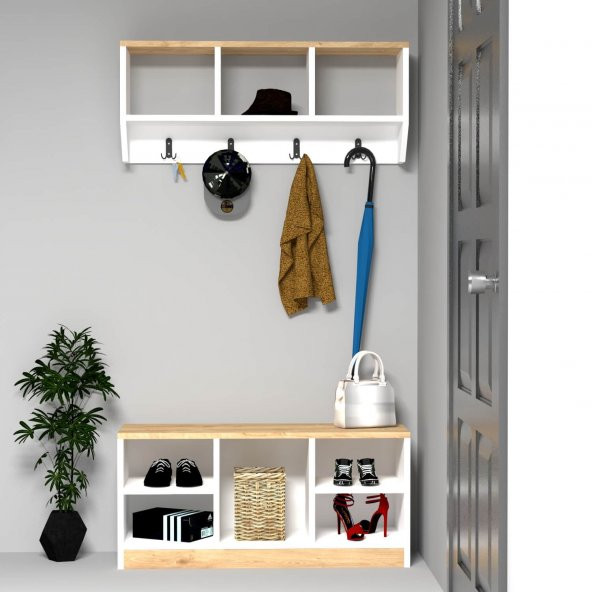 Emkawood Samhanger Portmanto - Resim 2
