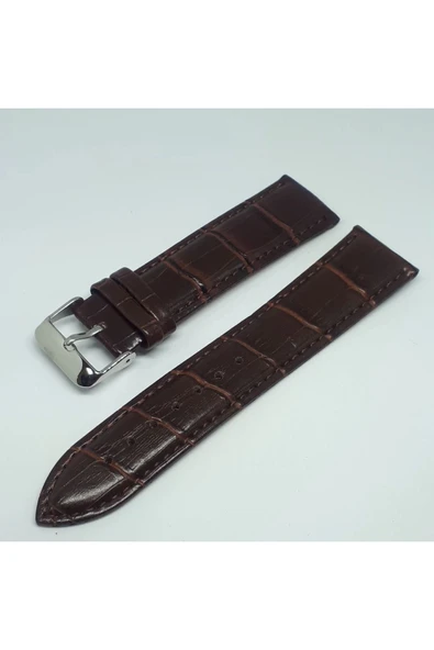 Kahverengi Croco Suni Deri Saat Kordonu 20mm ürün görseli 1