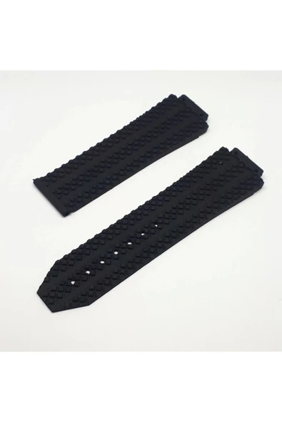 Slikon Saat Kordonu Kayışı Kilit Siyah 22mm ürün görseli 1