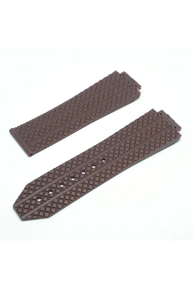Kahve Slikon Saat Kordonu Kayışı| kilit 22mm - ürün görseli 1