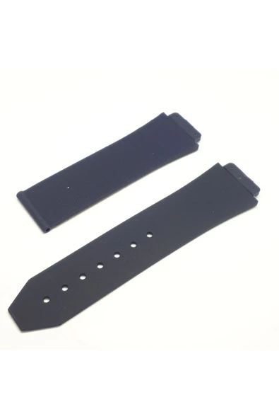 Uyumlu Slikon Saat Kordonu Kayışı|kilit 22mm - Lacivert ürün görseli 1