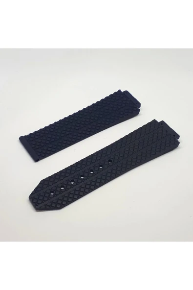 Uyumlu Slikon Saat Kordonu Kayışı Lacivert Kilit 22mm ürün görseli 1