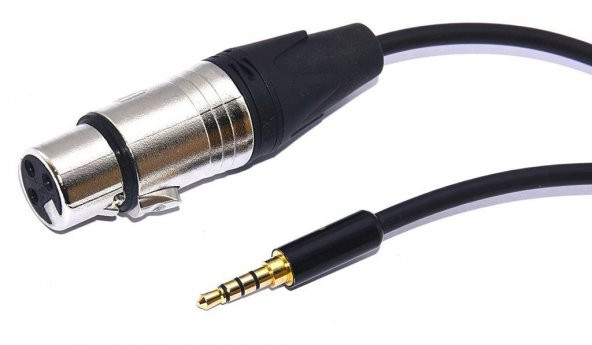 3.5 mm to XLR Dişi Cep Telefonu Mikrofon Kablosu 1.5 Metre ürün görseli 1
