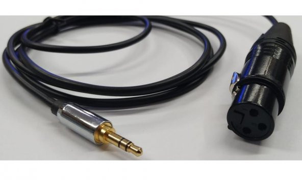 3.5 mm to XLR Dişi Kaliteli Bilgisayar Mikrofon Kablosu 1.5 Metre ürün görseli 1