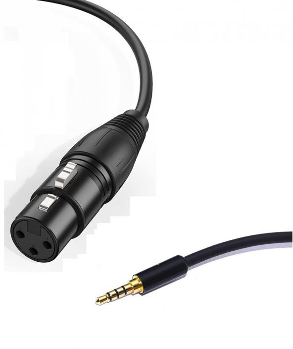 3.5 mm - XLR Kaliteli Cep Telefonu Mikrofon Kablosu 5 Metre ürün görseli 1