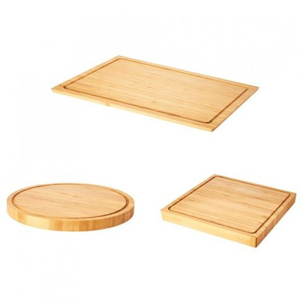 Kesme Tahtası MeridyenDukkan Bambu 3Parça Kesme Tahtası IKEA ürün görseli 1