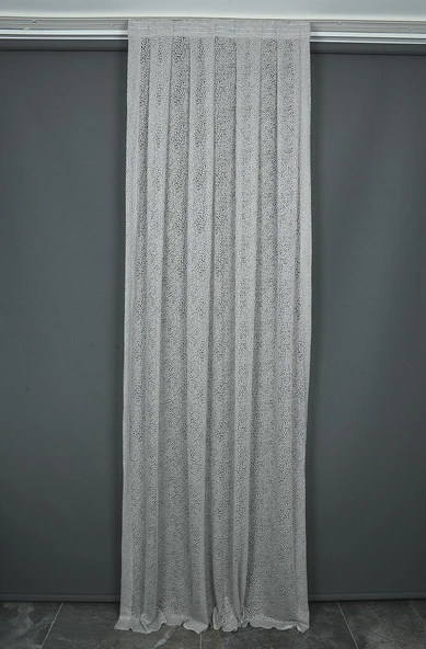 MİKRO MODEL GRİ RENK TEK KANAT Pileli Fon Perde 75*260 cm ürün görseli 1