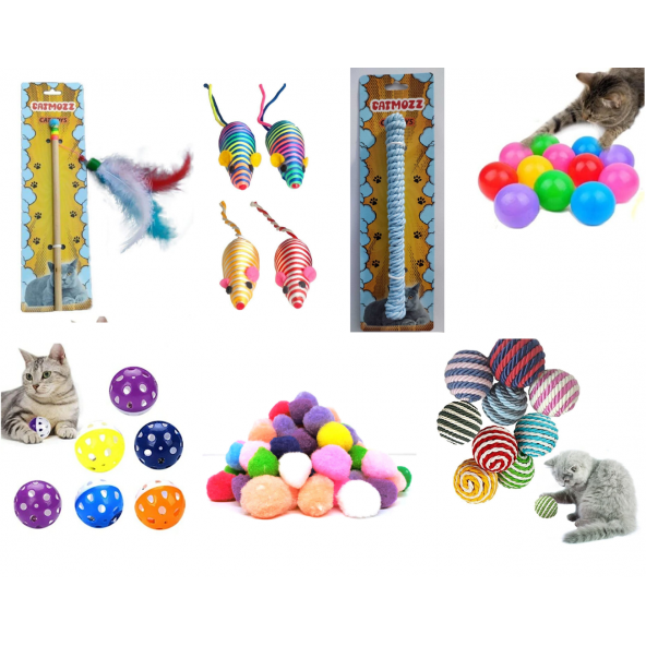 CatMozz 7'Li Kedi Oyuncak Seti ürün görseli 1