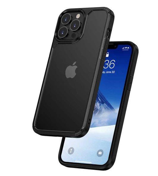 Apple iPhone 13 Pro Kılıf Zore Roll Kenarları Renkli Şeffaf Kılıf ürün görseli 1