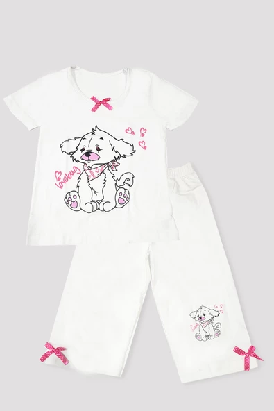 Kız Çocuk Baskılı Pijama Takımı - Resim 3