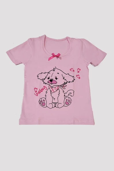 Kız Çocuk Baskılı Pijama Takımı - Resim 5