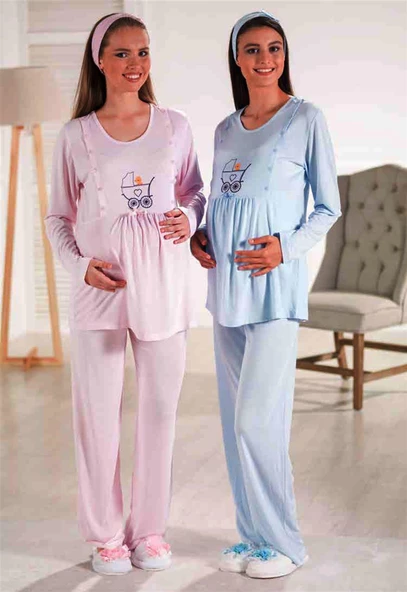 Estiva Micro Viscon Lohusa Pijama Takımı 17374 ürün görseli 1