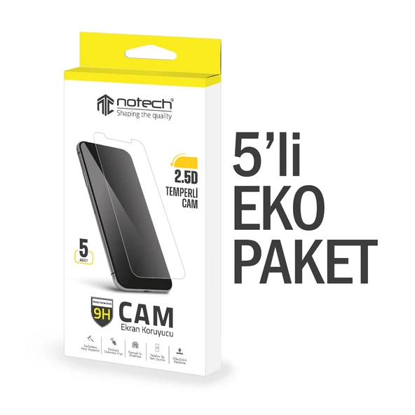 Notech iPhone 7 Plus / 8 Plus Temperli Cam Ekran Koruyucu 5li Eko Paket - Resim 2