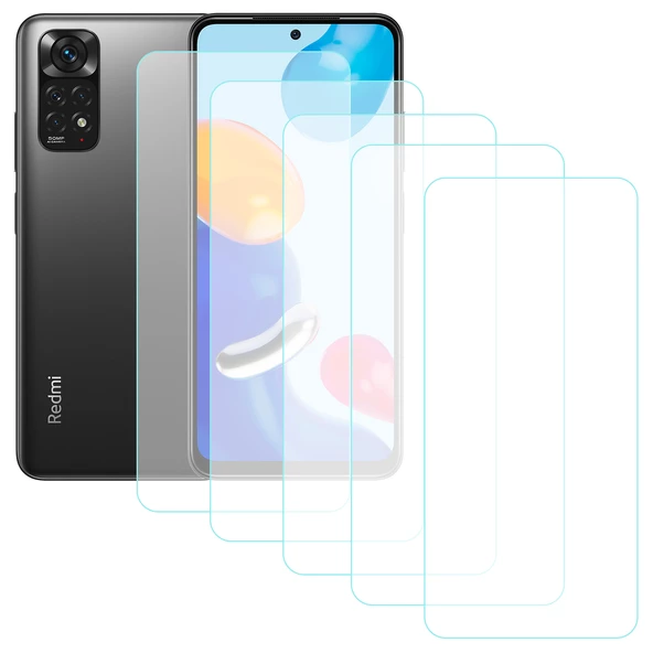 Notech Xiaomi Redmi Note 11 / 11s Temperli Cam Ekran Koruyucu 5li Eko Paket ürün görseli 1