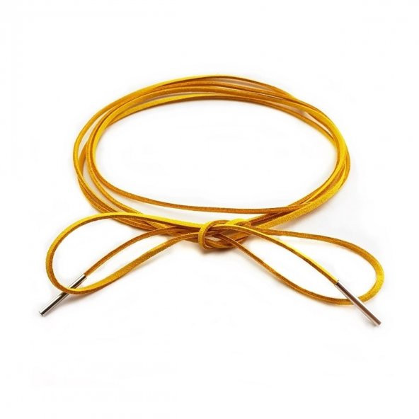 Hardal Rengi Süet Bağcıklı Kadın Choker Kolye ürün görseli 1