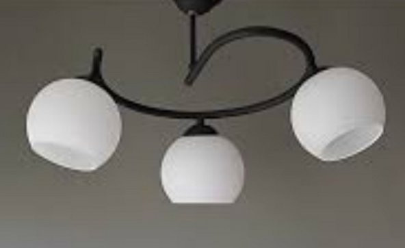 mylights  opal camlı  üçlü av,ze  spor  modern avize ürün görseli 1