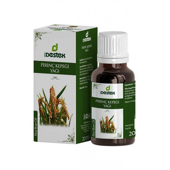 DESTEK PİRİNÇ KEPEĞİ YAĞI 20 ML ürün görseli 1