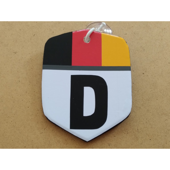 ALMANYA VANTUZLU CAM SÜSÜ (10x7,5CM) D LOGOSU DEKOR LEVHA, ASMA SÜS ürün görseli 1