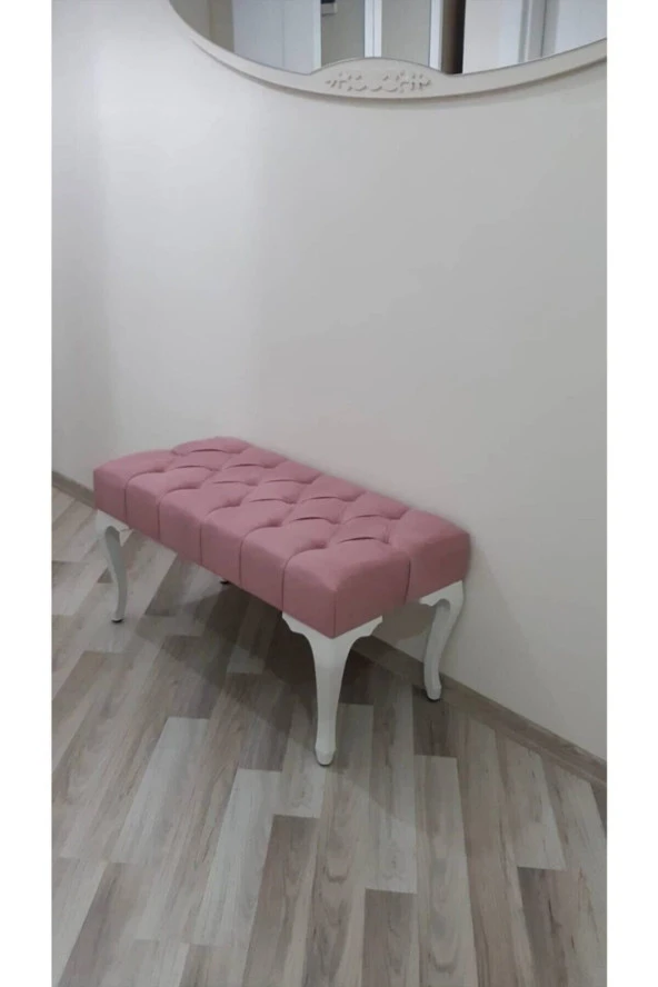 ÜNÜVAR KONSEPT  45X90 Ebatında Pembe Renk Banch Puf ürün görseli 1