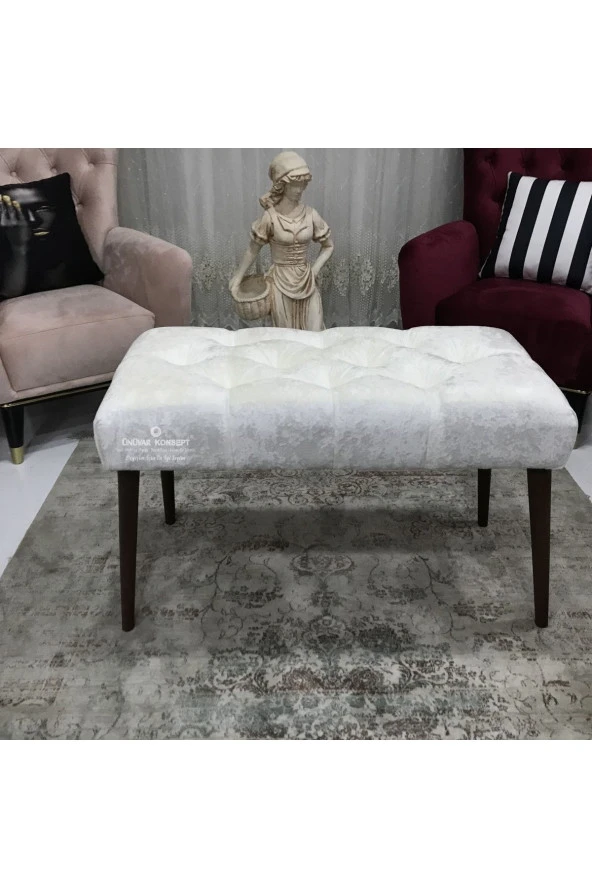 ÜNÜVAR KONSEPT Puf Bench - Ahşap Ayak ürün görseli 1