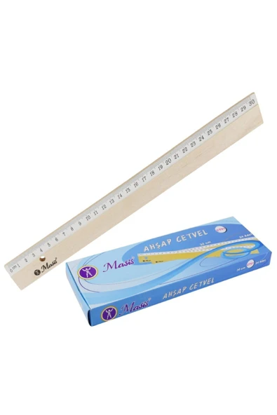 Ahşap Tahta Cetvel 30 Cm 1 Adet ürün görseli 1