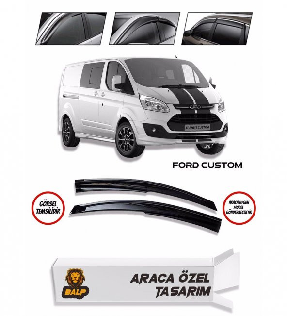 Ford Custom Cam Rüzgarlığı 2li - Resim 3