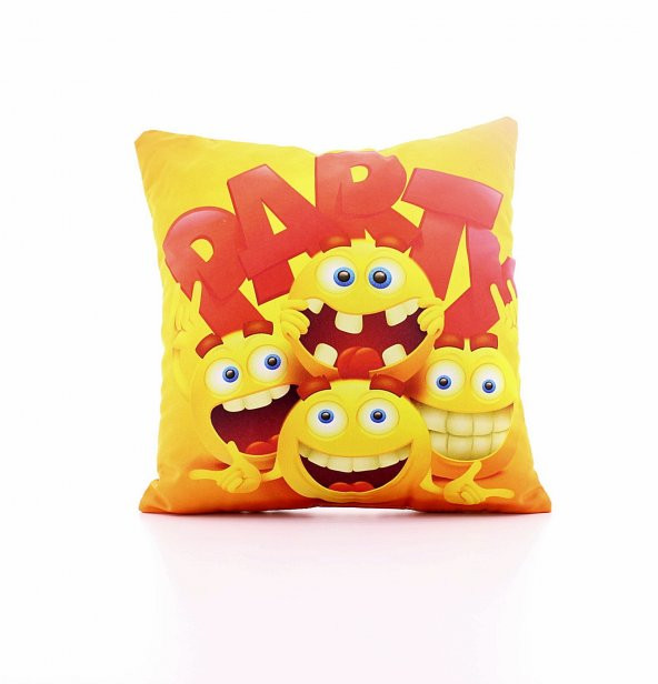Party Desenli Dekoratif Özel Tasarım Yastık 27*27 cm ürün görseli 1