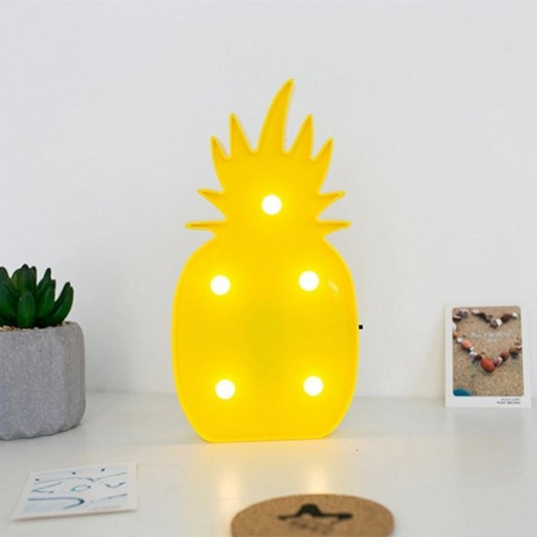 3D Led Işıklı  Ananas Masa Duvar Gece Lambası Ücretsiz Kargo ürün görseli 1