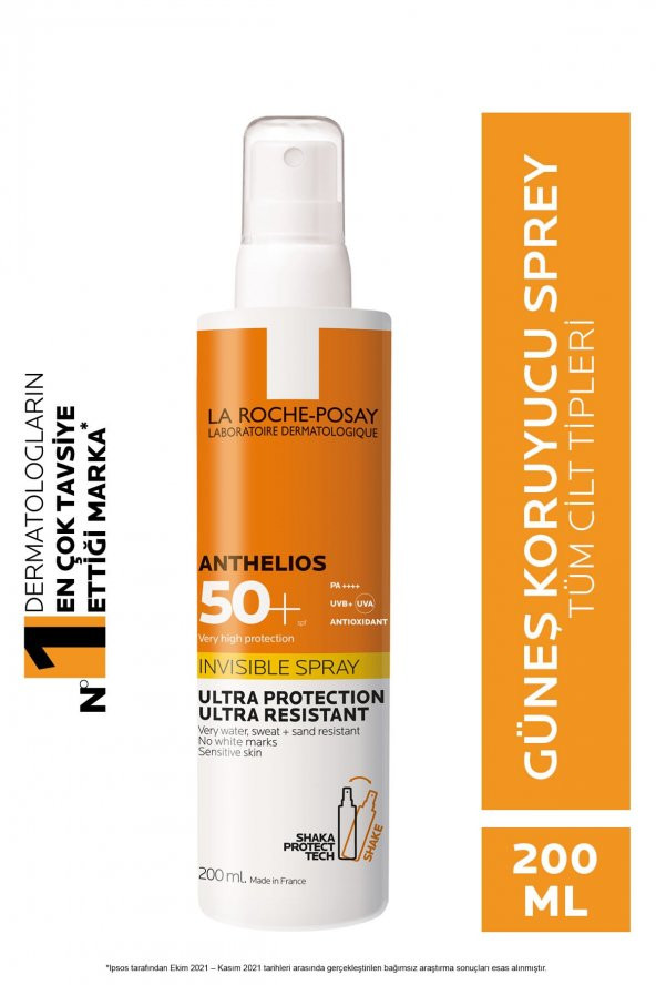 La Roche Posay Anthelios SPF50+ Invisible Yüksek Korumalı Vücut Güneş Kremi Spray 200ml ürün görseli 1