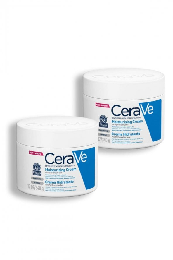 CeraVe Yüz Ve Vücut Nemlendirici Krem 340 Gr Avantaj Paket 2li ürün görseli 1