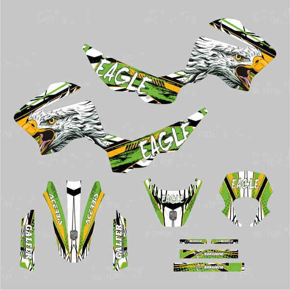 Mondial X-Treme Max 150 Eagle Design Sticker Set - Resim 2