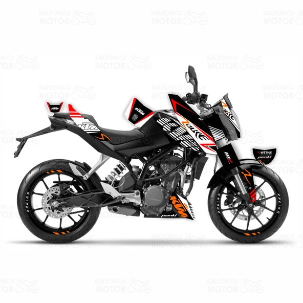 KTM Duke 200 R Design Sticker Set (2011-16) ürün görseli 1