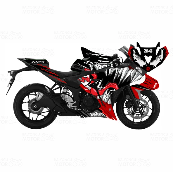 Yamaha R25 Venom Design Sticker Set ürün görseli 1