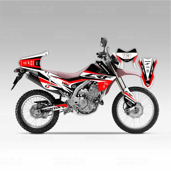 Honda CRF 250 L HRC Design Sticker Set Siyah 73 ürün görseli 1